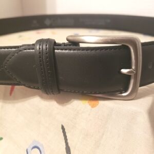 Columbia Men’s Black Synthetic Leather Belt Size Medium (34-36)